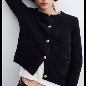 BA&SH Gaspard Navy Cardigan
